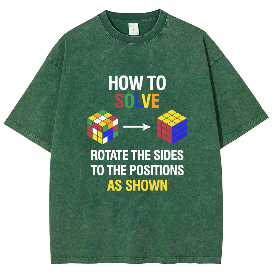 How To Solve Competitive Puzzle Funny Speed Cubing Vintage Distressed T-shirt