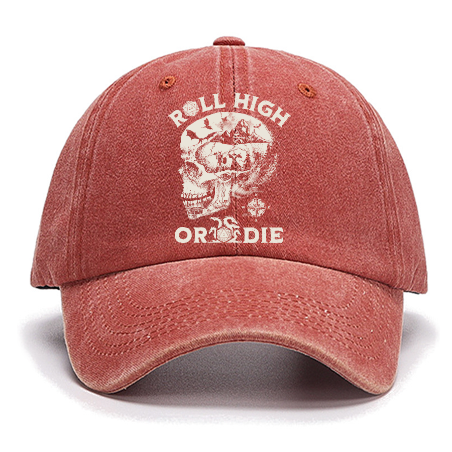 DND SHIRT: Roll High or Die Dungeons and Dragons Cotton Hat