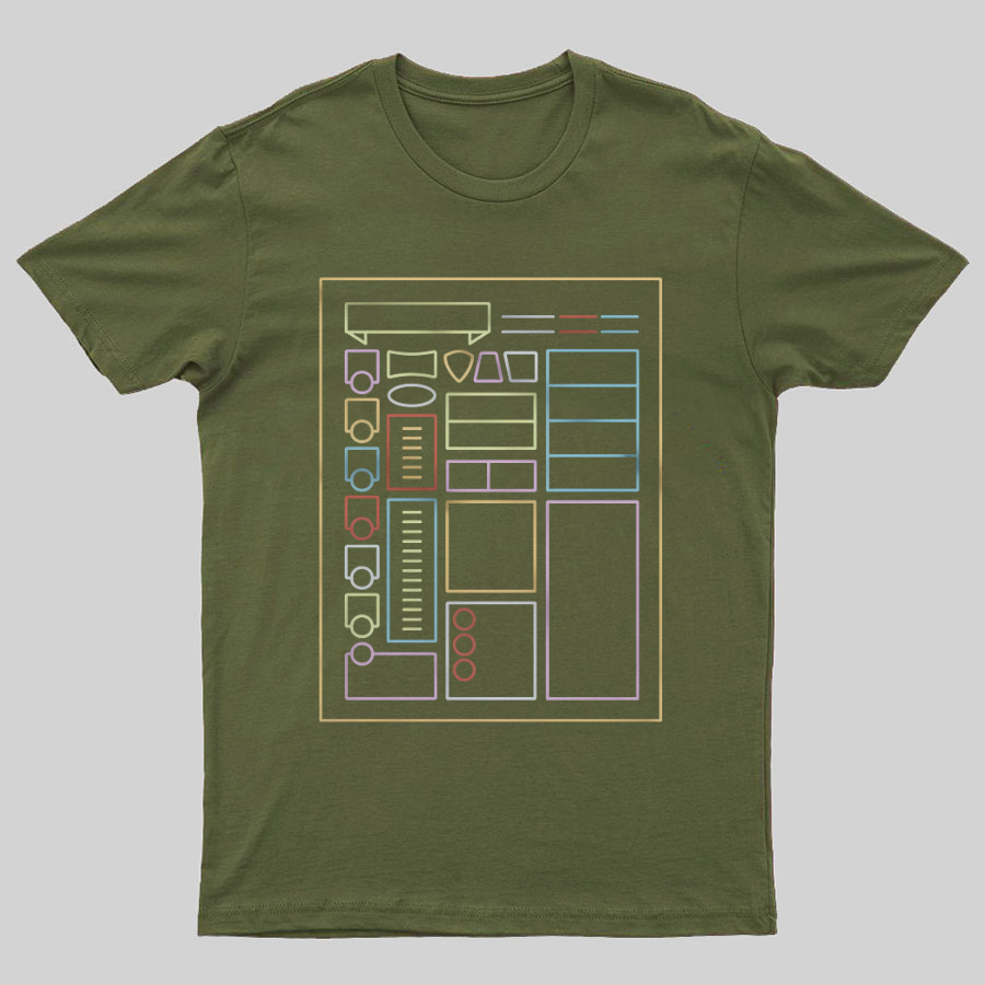 Character Sheet Dnd Geeky T-Shirt