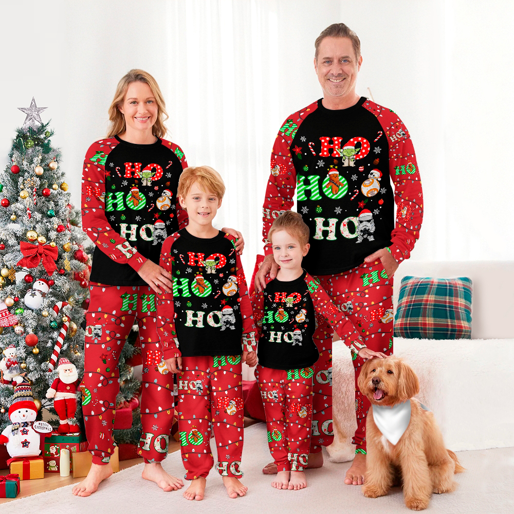 Ho-Ho-Ho Star Wars Family Christmas Pajamas Set