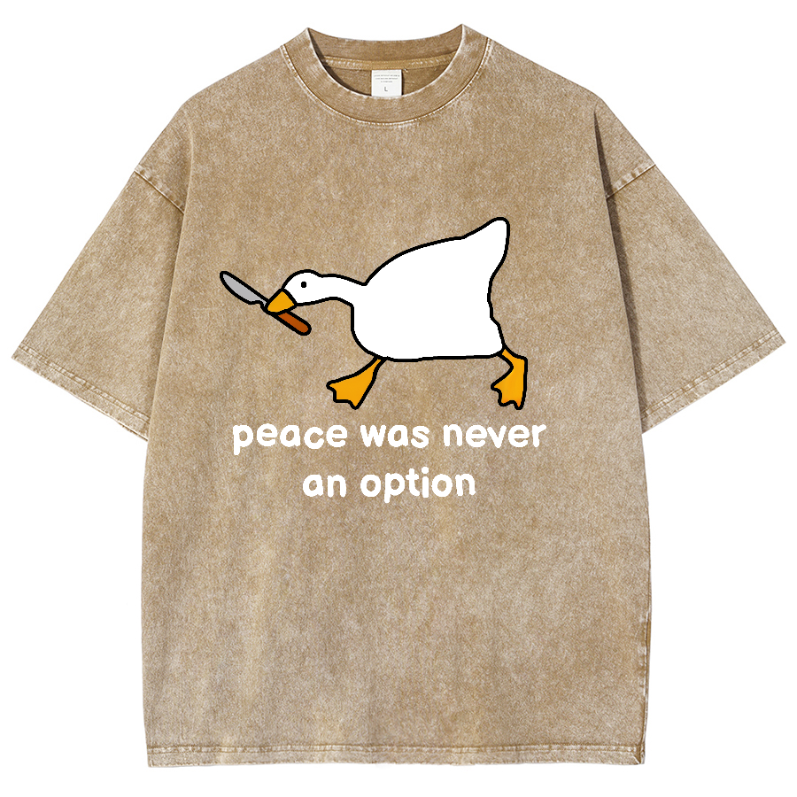 Peace Was Never An Option Vintage Distressed T-shirt