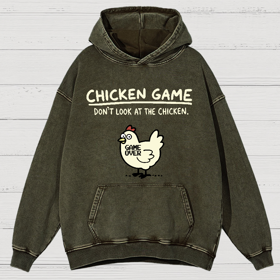 Chicken Game Vintage Distressed Hoodie