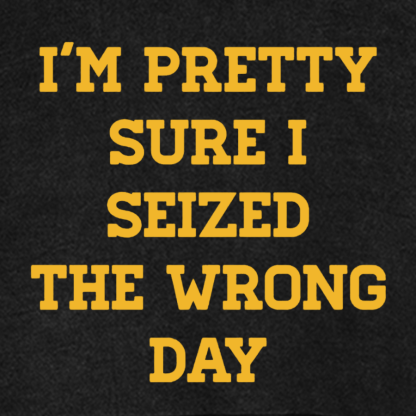 I'm Pretty Sure I Seized The Wrong Day Vintage Distressed Hoodie