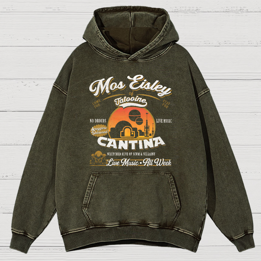 Mos Eisley Cantina Tatooine Graphic Star Wars Vintage Distressed Hoodie