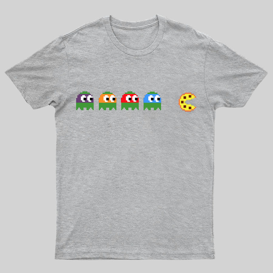Teenage Mutant Ninja Turtles Chasing Pizza Geeky T-Shirt