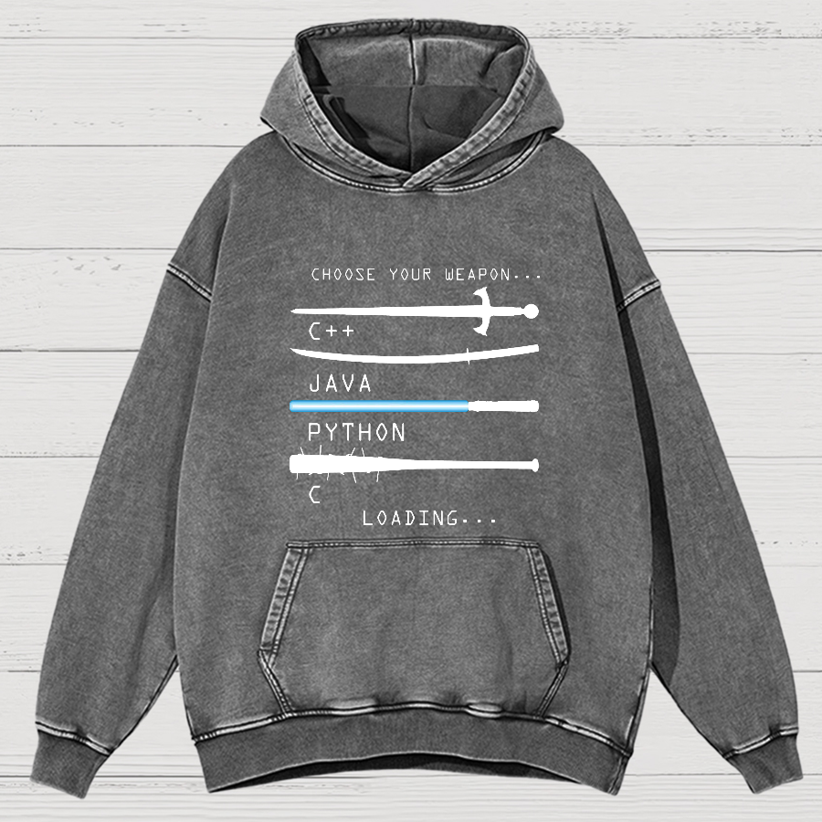 Choose Your Weapon Vintage Distressed Hoodie