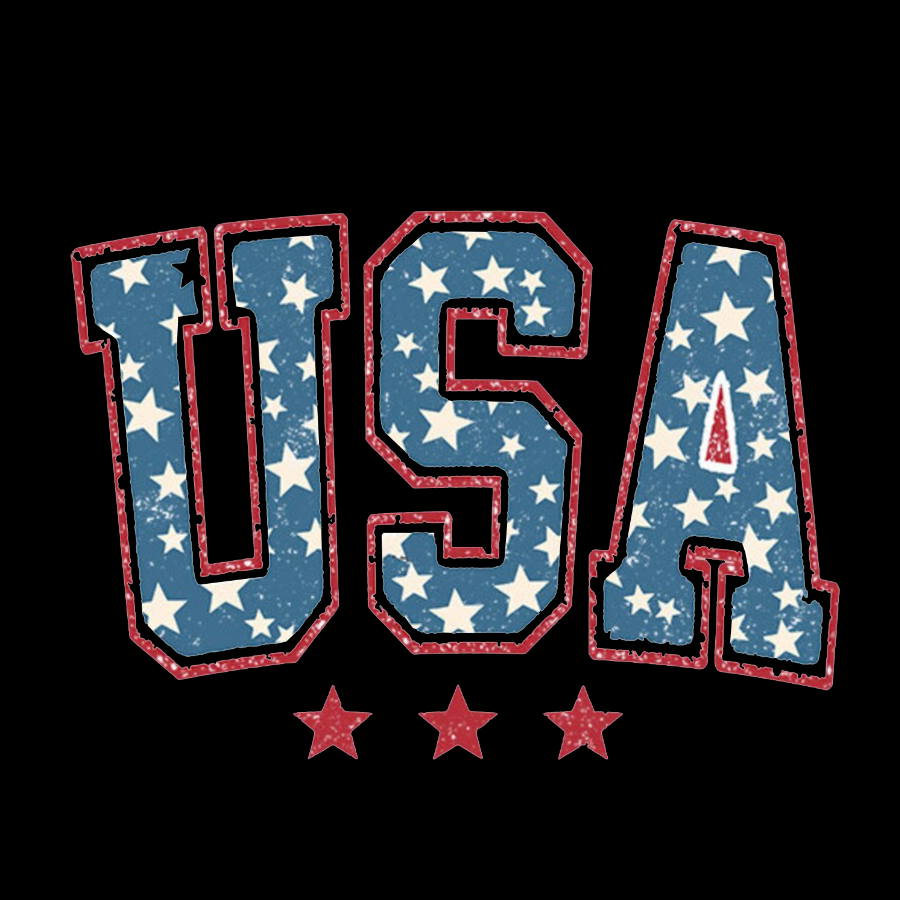 USA Stars and Stripes Geeky T-Shirt
