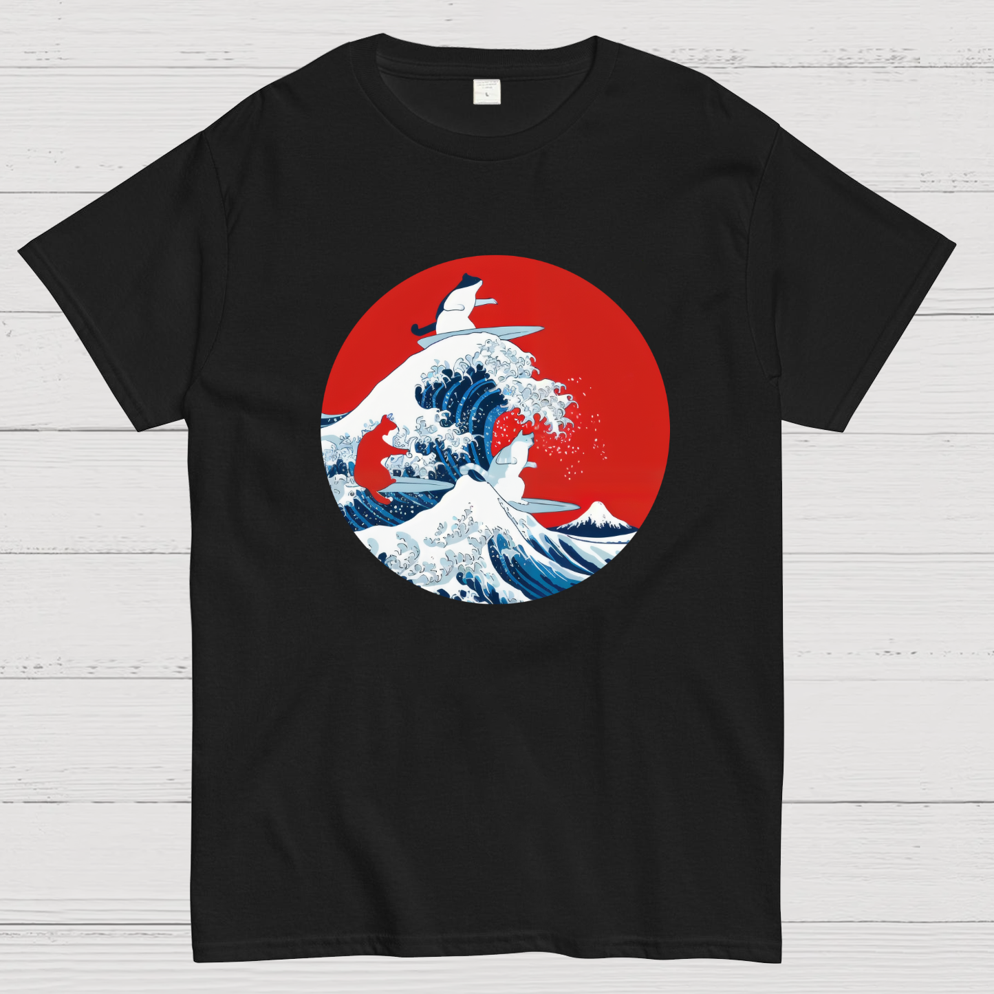Surfing Cat Funny T-Shirt