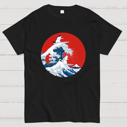 Surfing Cat Funny T-Shirt