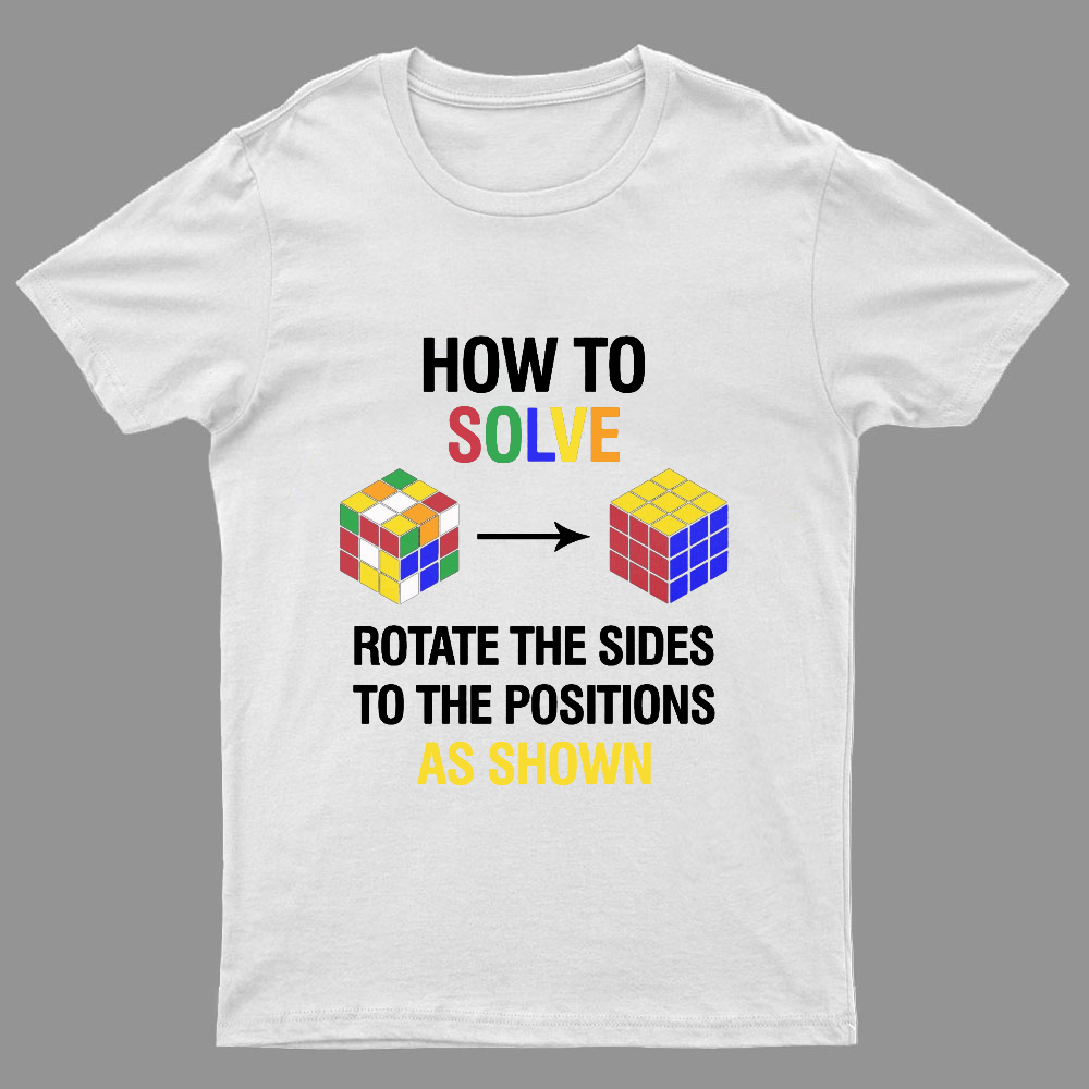 How To Solve Competitive Puzzle Funny Speed Cubing Geeky T-Shirt