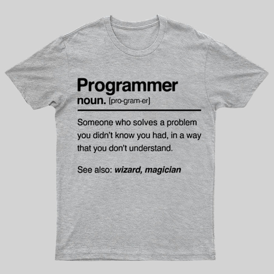 Programmer Noun Coding Nerd Shirt It Shirt Geeky T-Shirt