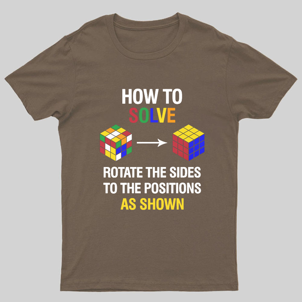 How To Solve Competitive Puzzle Funny Speed Cubing Geeky T-Shirt