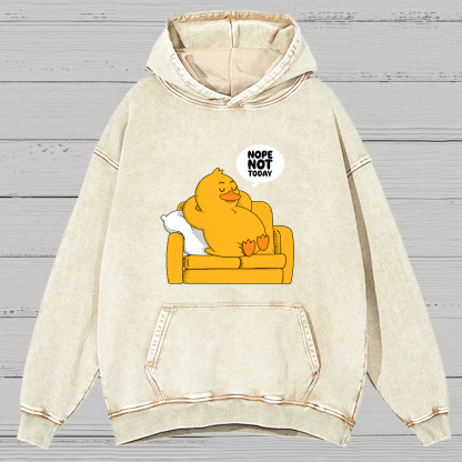 Nope Not Today Duck Vintage Distressed Hoodie