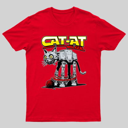 Funny Cat-at Walker， Cat Geeky T-Shirt