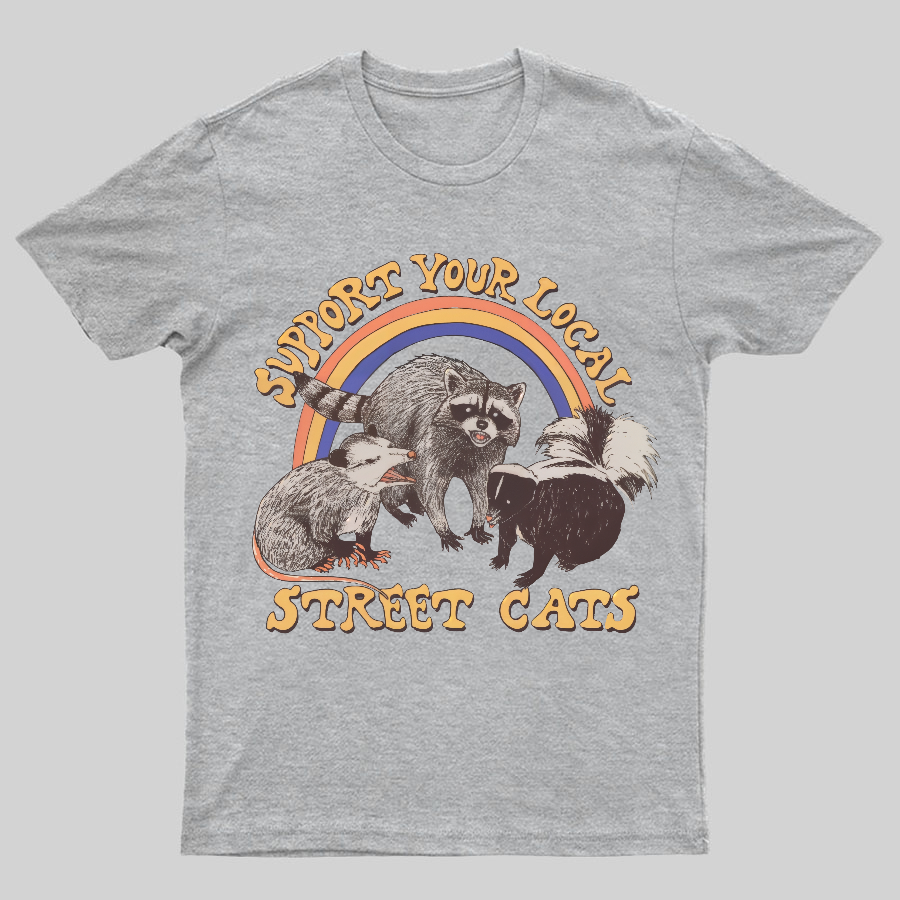 Support Your Local Street Cats (raccoon) Tee