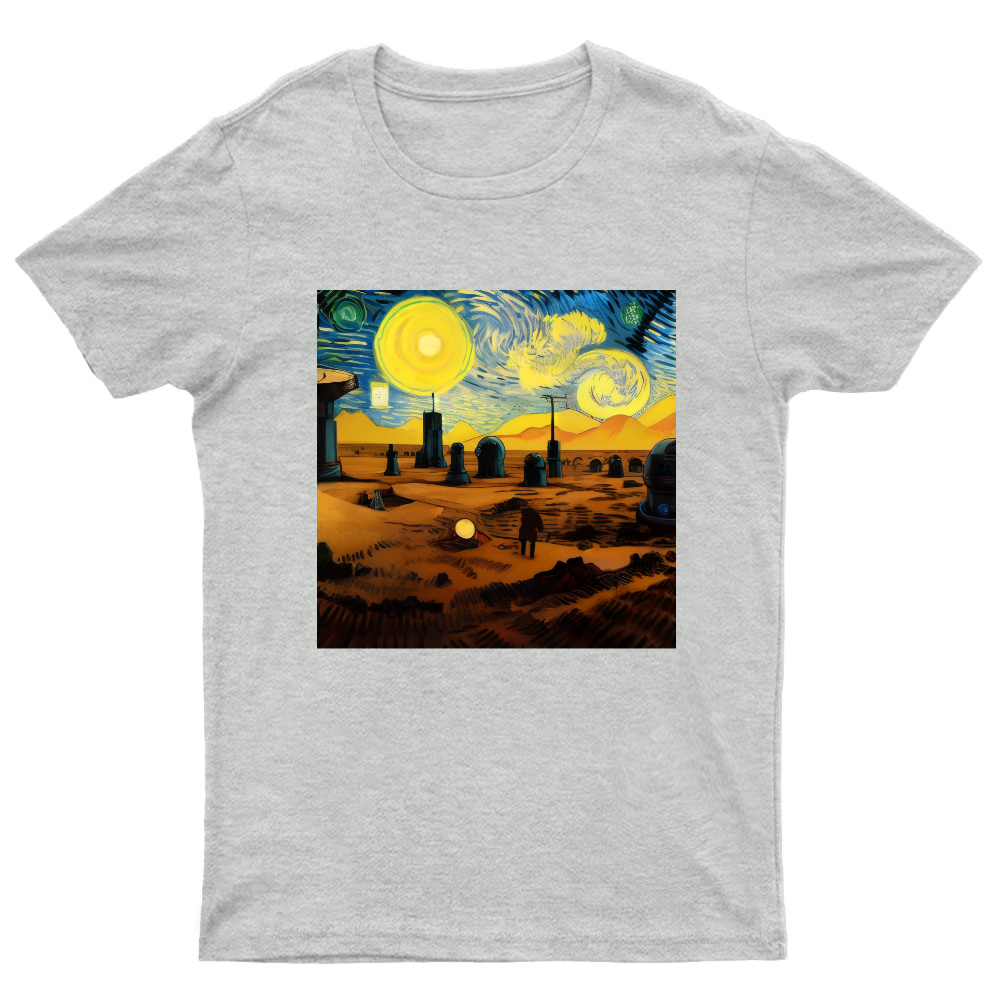 Starry Night in Mos Eisley Tatooine Nerdy T-Shirt