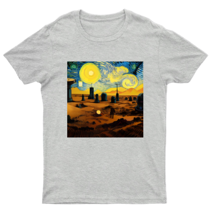 Starry Night in Mos Eisley Tatooine Nerdy T-Shirt