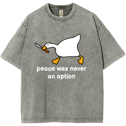 Peace Was Never An Option Vintage Distressed T-shirt