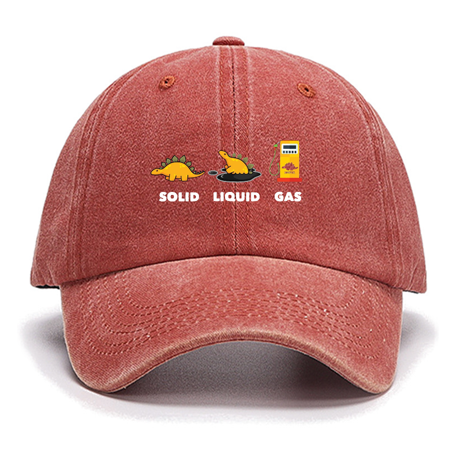 Dinosaur Solid Liquid Gas ScienceCotton Hat