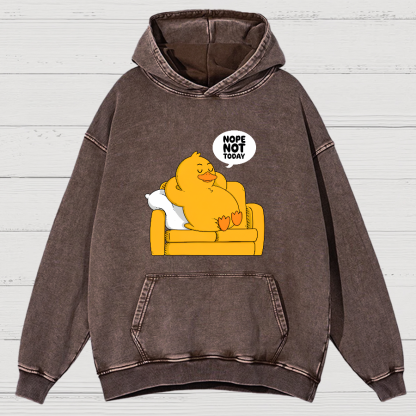 Nope Not Today Duck Vintage Distressed Hoodie