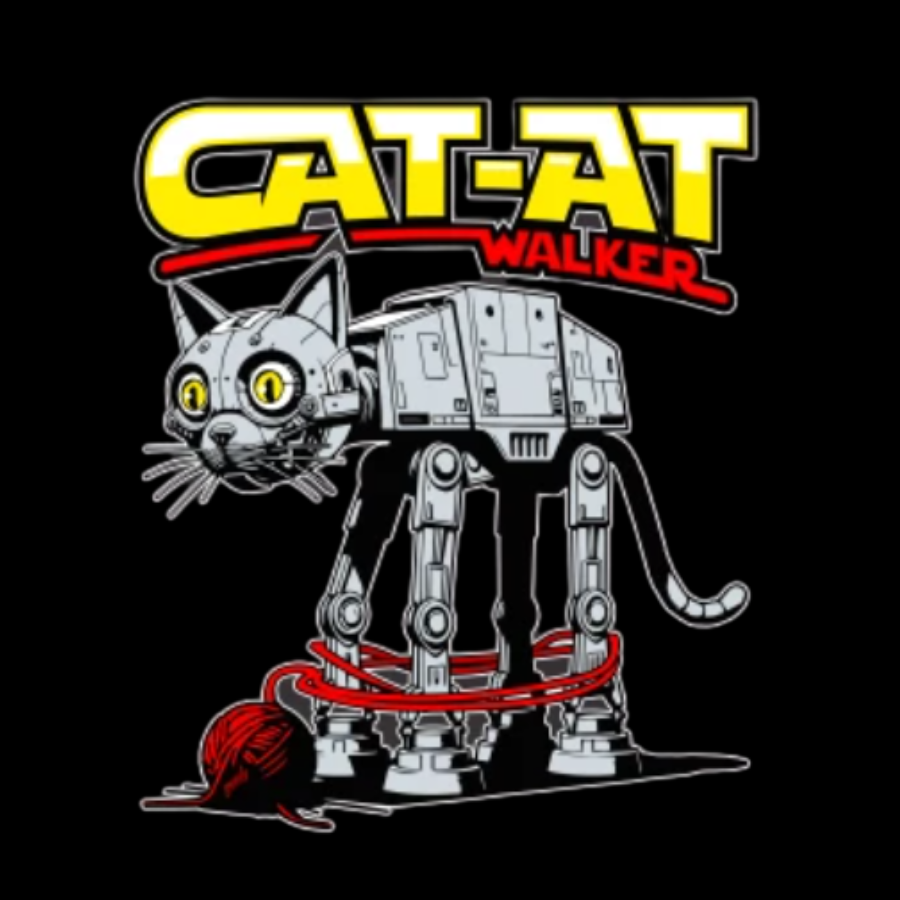 Funny Cat-at Walker， Cat Geeky T-Shirt