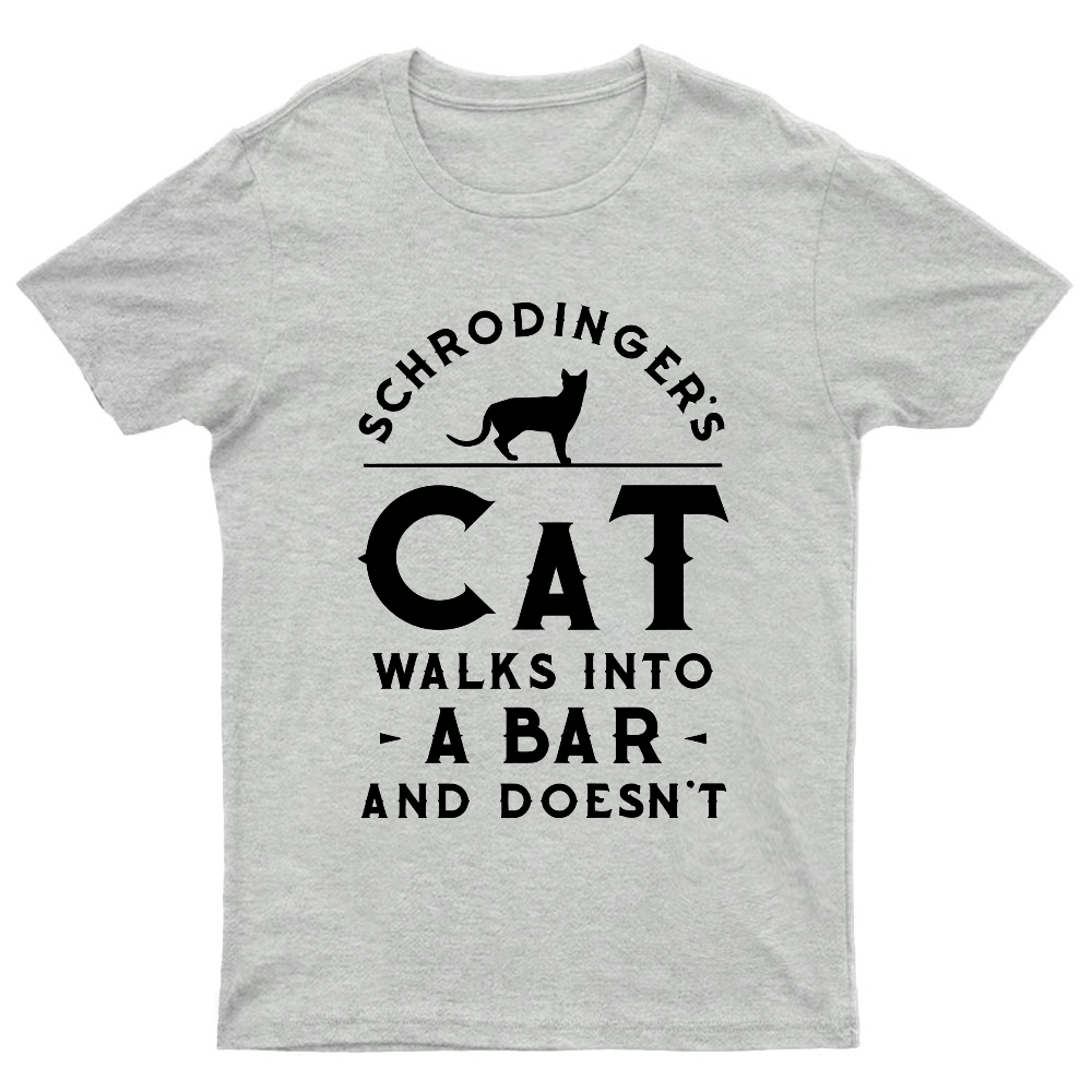 Schrodinger‘s Cat Walks Into a Bar Geeky T-Shirt