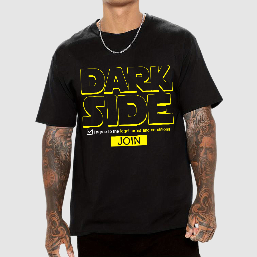 Funny Sci-fi Slogan Dark Side Geek T-Shirt