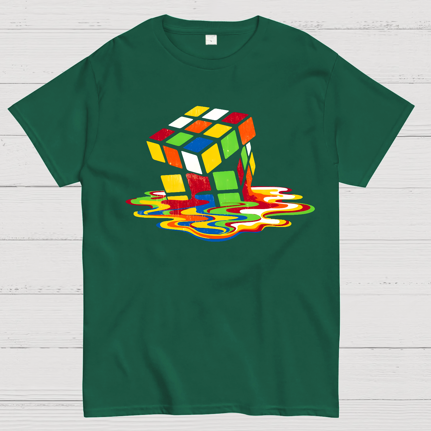 Retro Rubik's Cube Design Geek T-Shirt