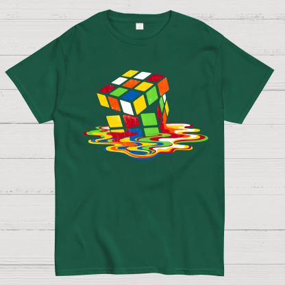 Retro Rubik's Cube Design Geek T-Shirt
