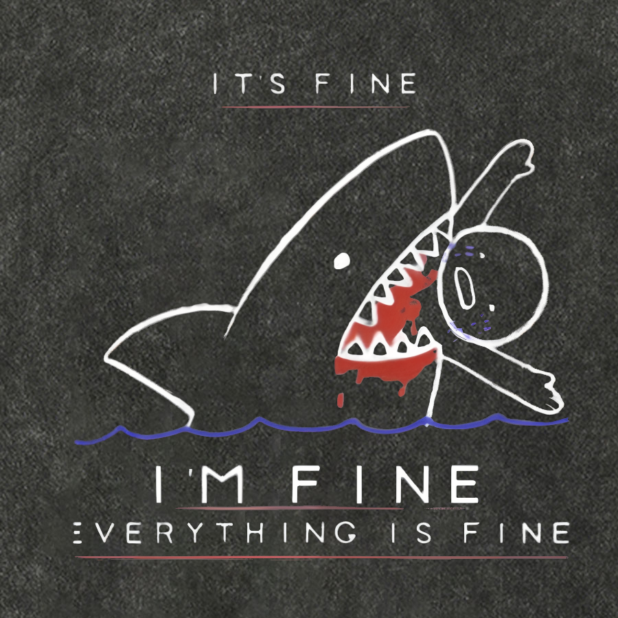 I'M Fine Vintage Distressed T-shirt