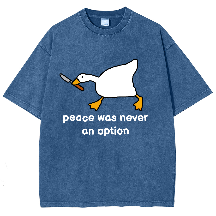 Peace Was Never An Option Vintage Distressed T-shirt
