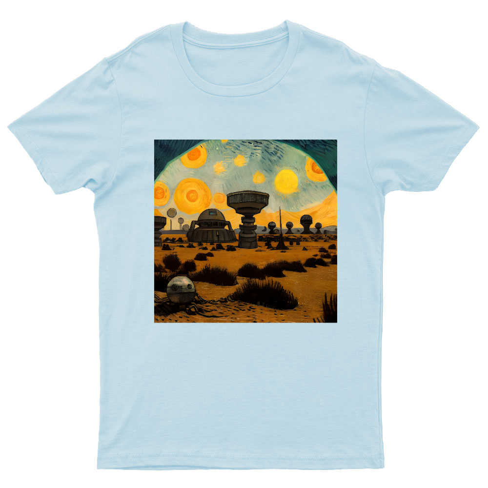 Starry Night in Mos Eisley Tatooine Nerdy T-Shirt