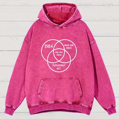 You Are Here Vintage Distressed Hoodie