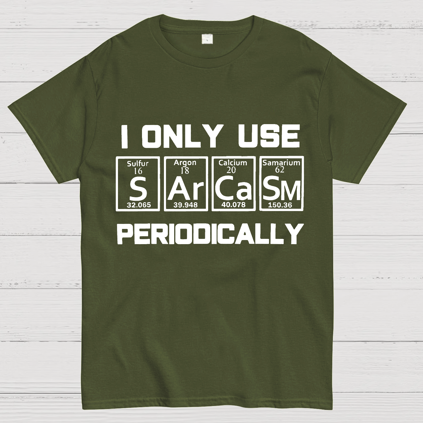 Sarcasm Periodic Table Element Shirt Weird Science Joke Gift