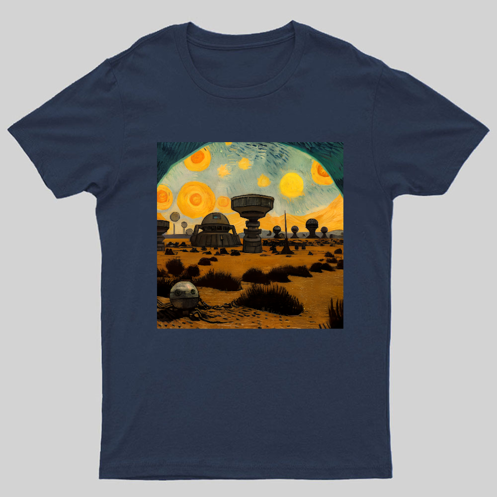 Starry Night in Mos Eisley Tatooine Nerdy T-Shirt