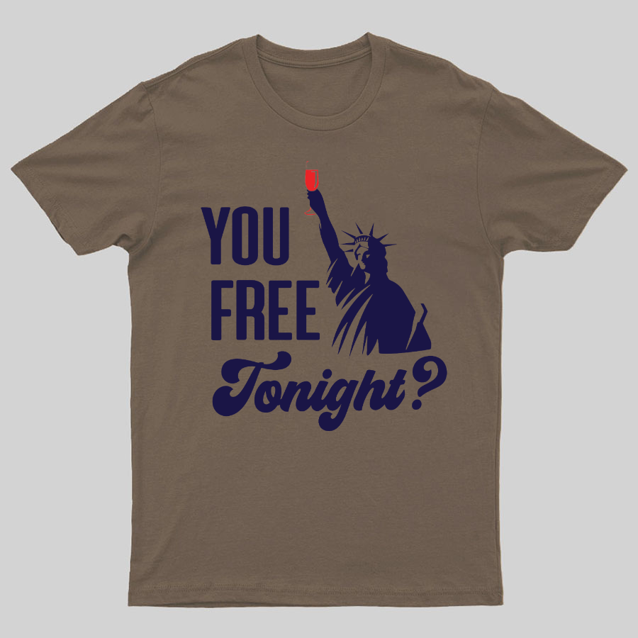YOU FREE TONIGHT? 4th of July Geeky T-Shirt