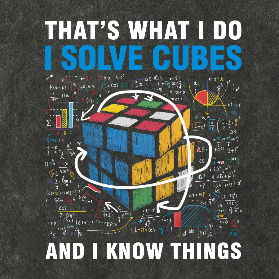 Competitive Puzzle I Solve Cubes And I Know Thing Cubing Vintage Distressed T-shirt