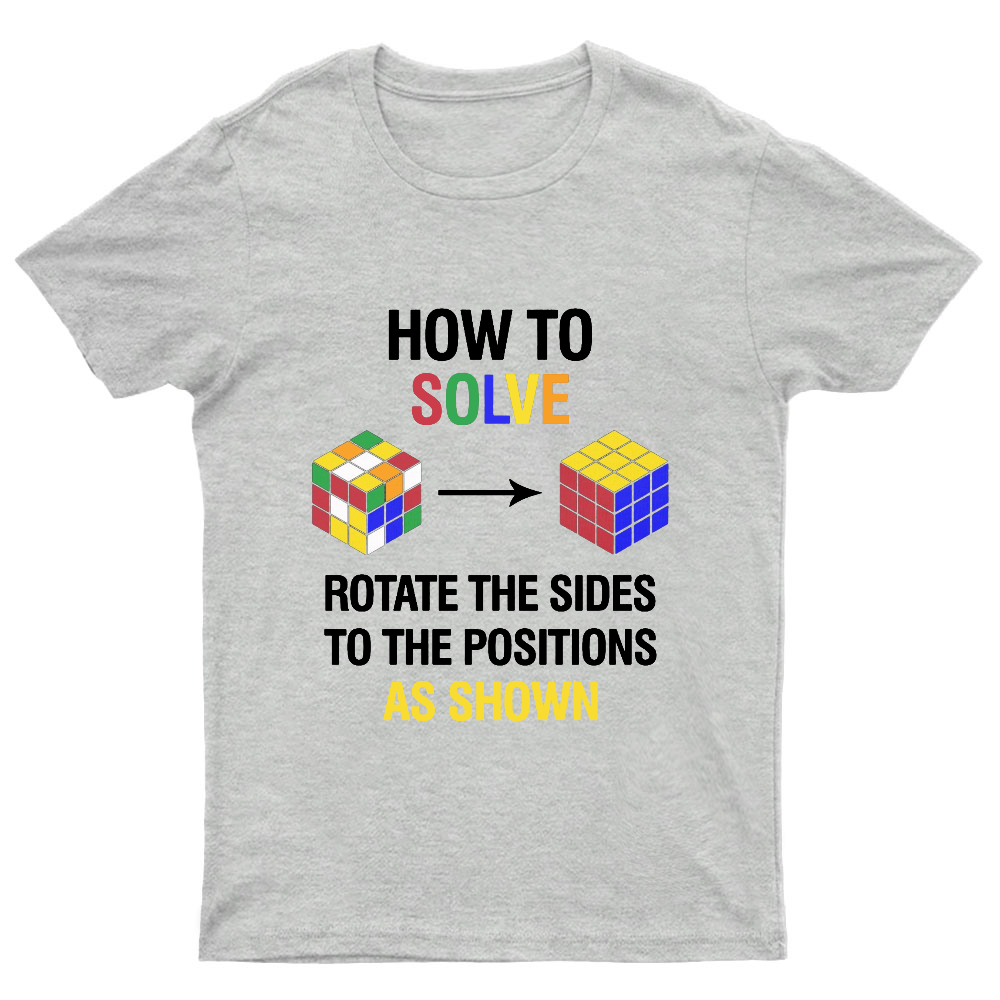 How To Solve Competitive Puzzle Funny Speed Cubing Geeky T-Shirt