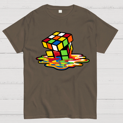 Retro Rubik's Cube Design Geek T-Shirt