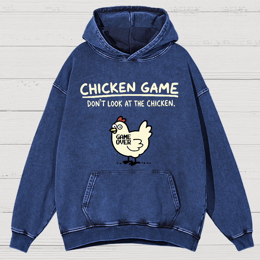 Chicken Game Vintage Distressed Hoodie
