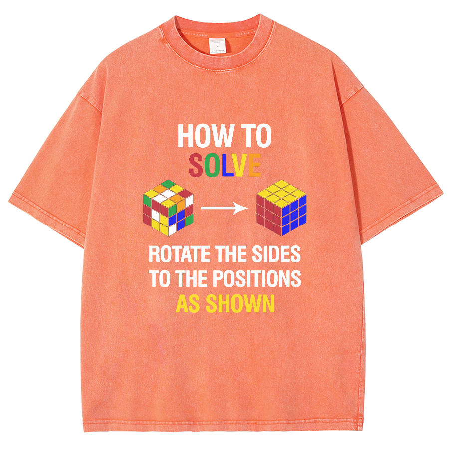 How To Solve Competitive Puzzle Funny Speed Cubing Vintage Distressed T-shirt