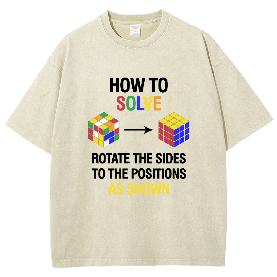 How To Solve Competitive Puzzle Funny Speed Cubing Vintage Distressed T-shirt