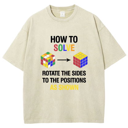 How To Solve Competitive Puzzle Funny Speed Cubing Vintage Distressed T-shirt