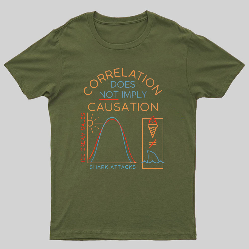 Correlation Does Not Imply Cauisation Geeky T-Shirt