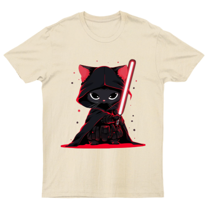 Cat Vader Embrace the Feline Dark Side! Nerdy T-Shirt