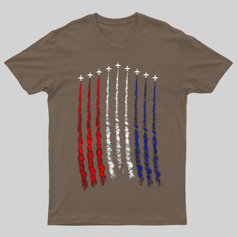 Red White Blue Air Force Flyover 1776 T-Shirt