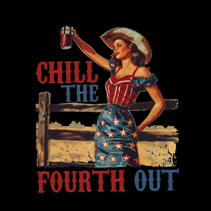 Chill the Fourth Out Retro 4th of july Nerdy T-Shirt