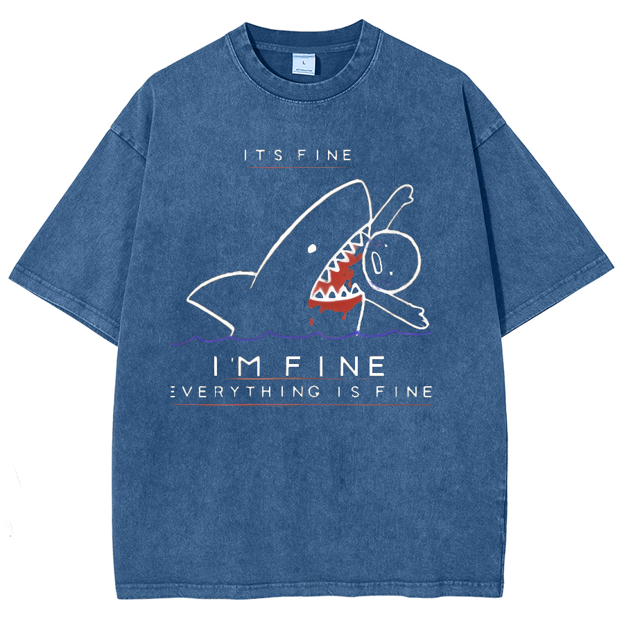 I'M Fine Vintage Distressed T-shirt