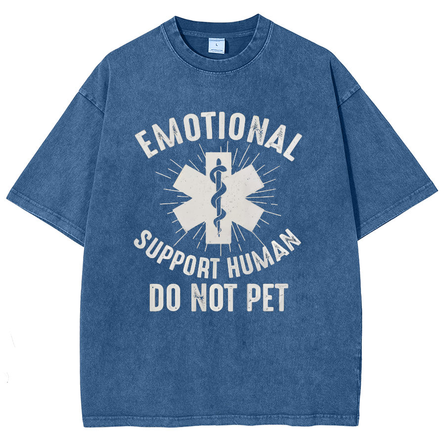 Emotional Support Human Vintage Distressed T-shirt