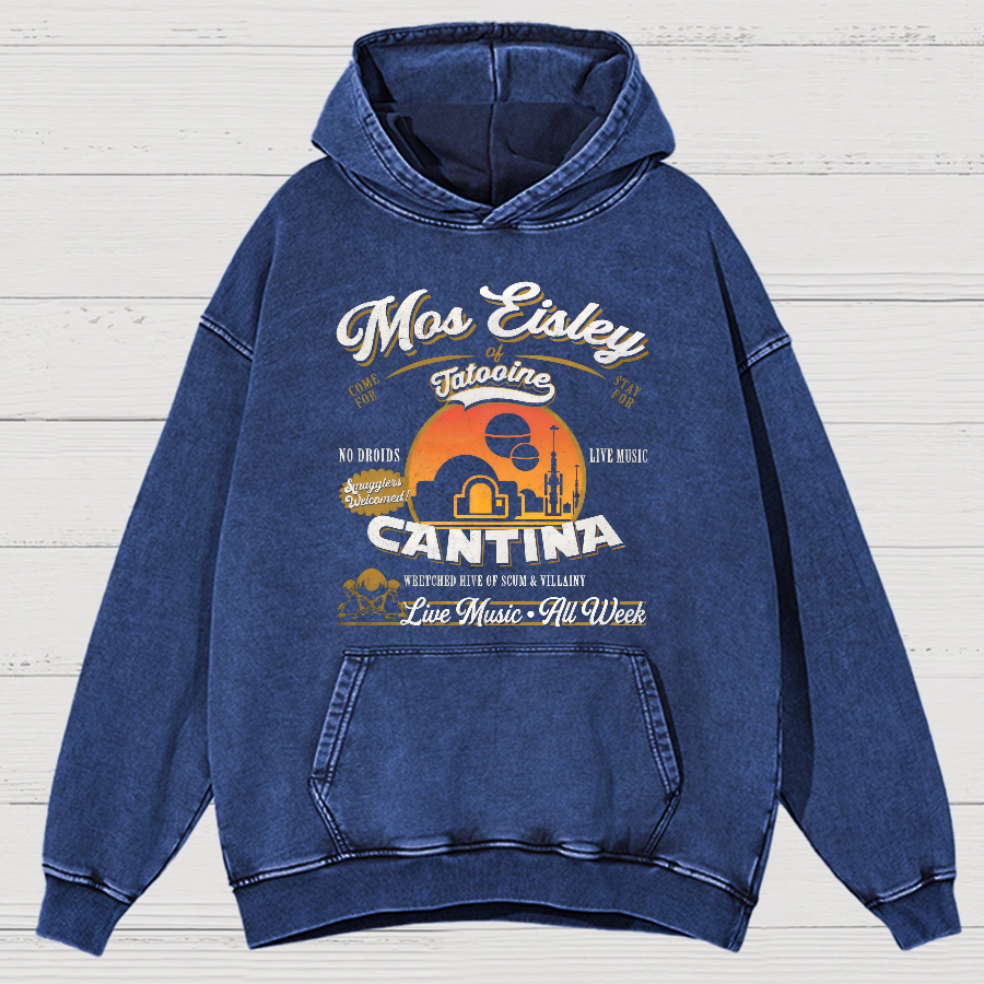 Mos Eisley Cantina Tatooine Graphic Star Wars Vintage Distressed Hoodie